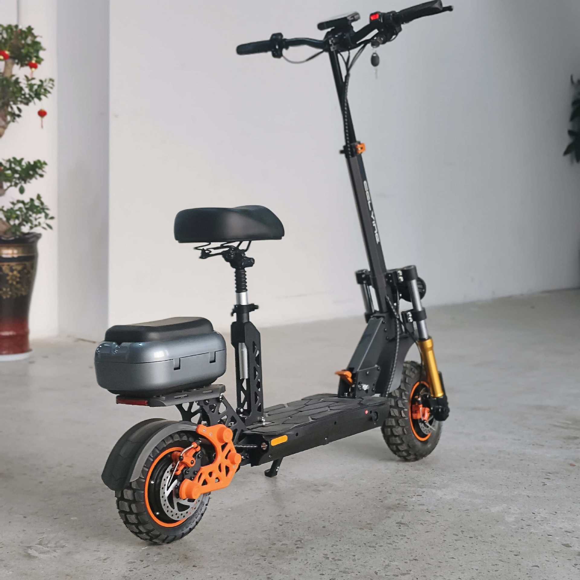 Cross-Border Electric Scooter with Long Range, 11inch Foldable Off-Road Tires, High-Power Adult Scooter That Can Carry People