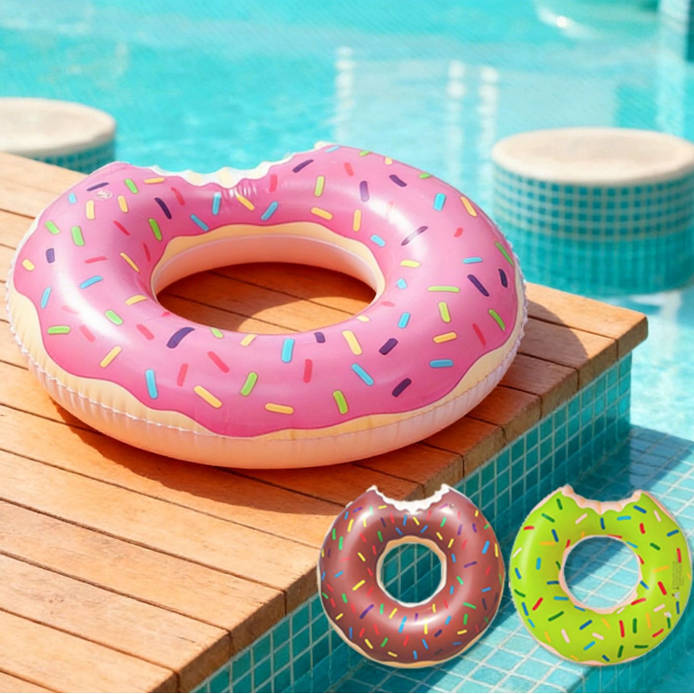 Inflatable swimming ring
