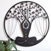 Stand alone Medtitation Metal Wall Art decor yoga Meditation Metal Wall hanging Arts and Crafts