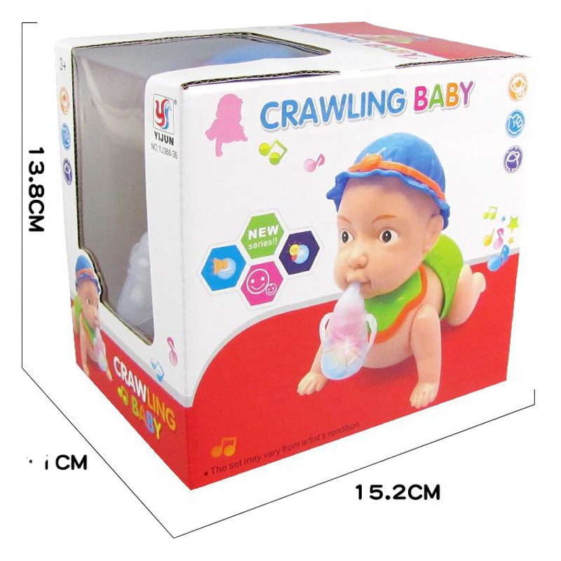 Nueva eléctrica bebé escalada simulación luz sonido música gateando puesto venta caliente al por mayor juguetes infantiles