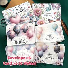 家族や友人の誕生日カード、感謝カード、祝福に適した新しい水彩花と蝶の誕生日カードを越境で提供します。