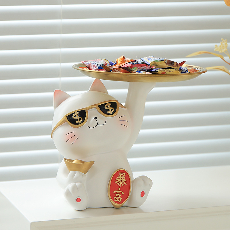 Cat candy tray reception snack fruit tray decoration light luxury living room coffee table home