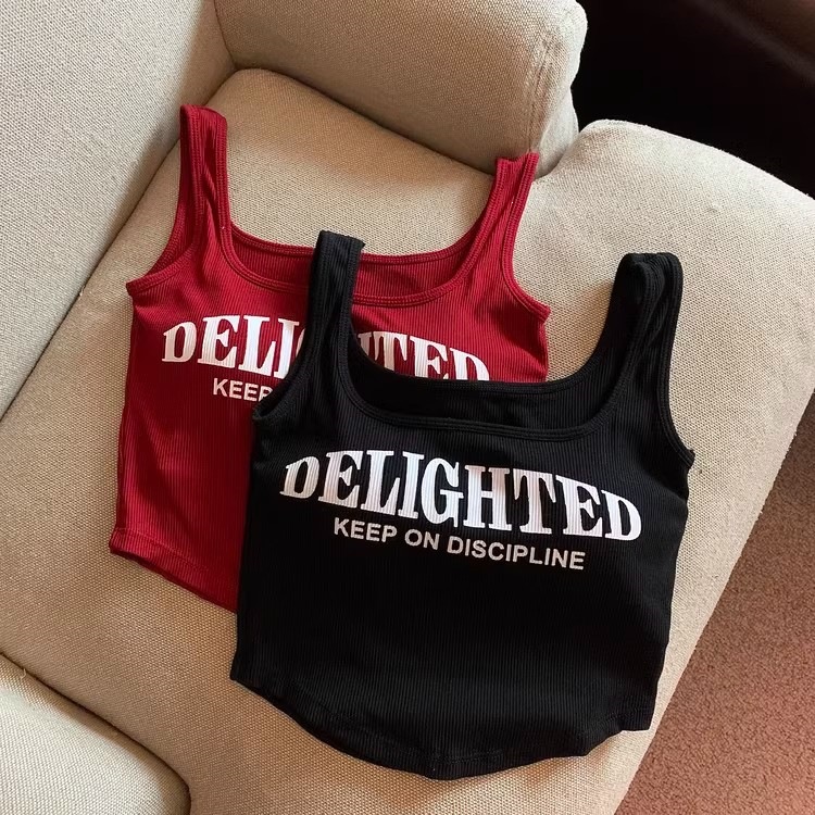American retro style padded camisole for women, suitable for summer wear, Thai style niche sexy girl strapless sleeveless top