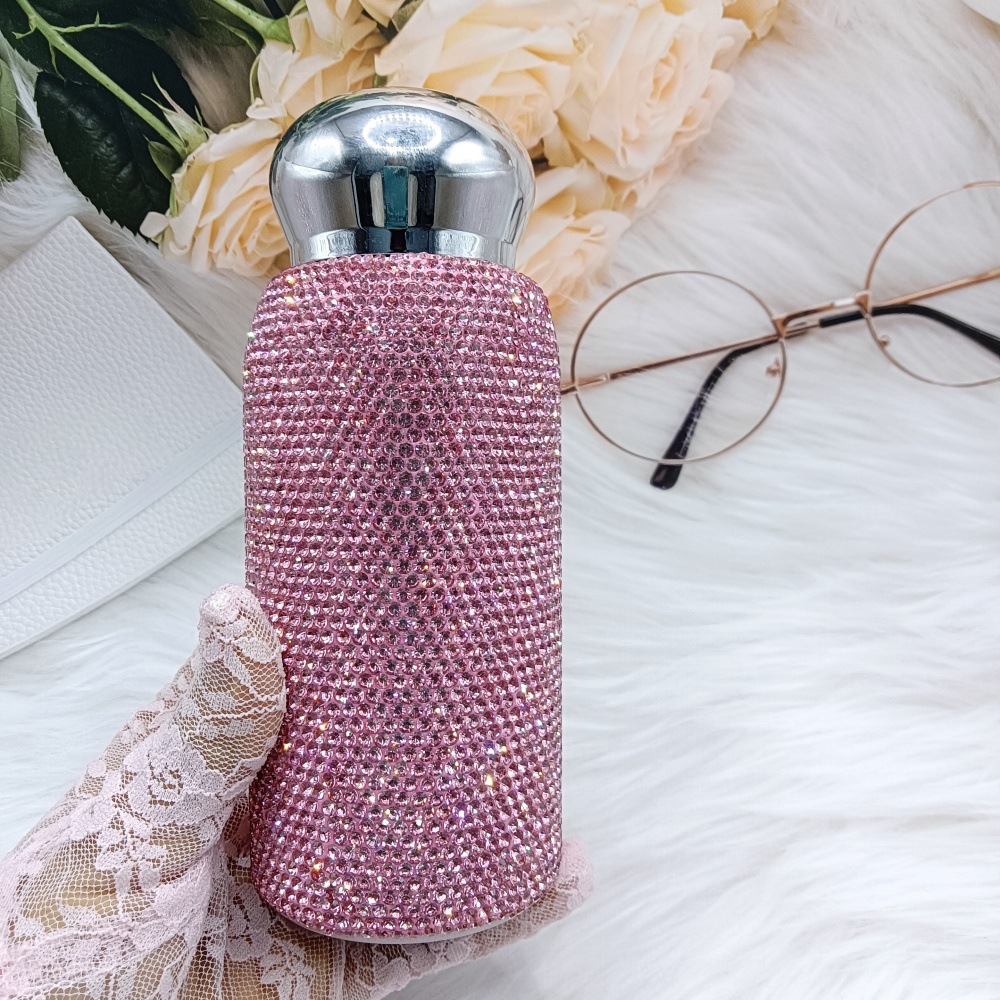 핑크 보온병 컵