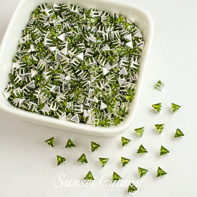 Beading Material Bracelet Accessories — Zərgərlik ara hissələri - 4mmleaf-green-silver-30-pieces