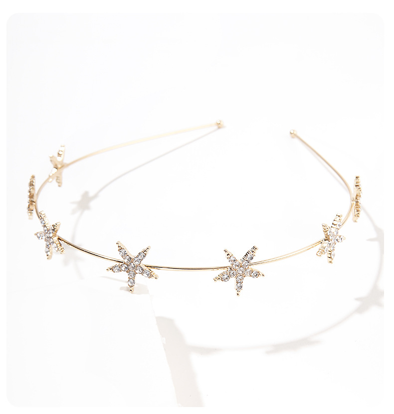 Fashion Shining Starry Sky Rhinestone Metal Headband Diamond-embedded Hair Accessories display picture 1