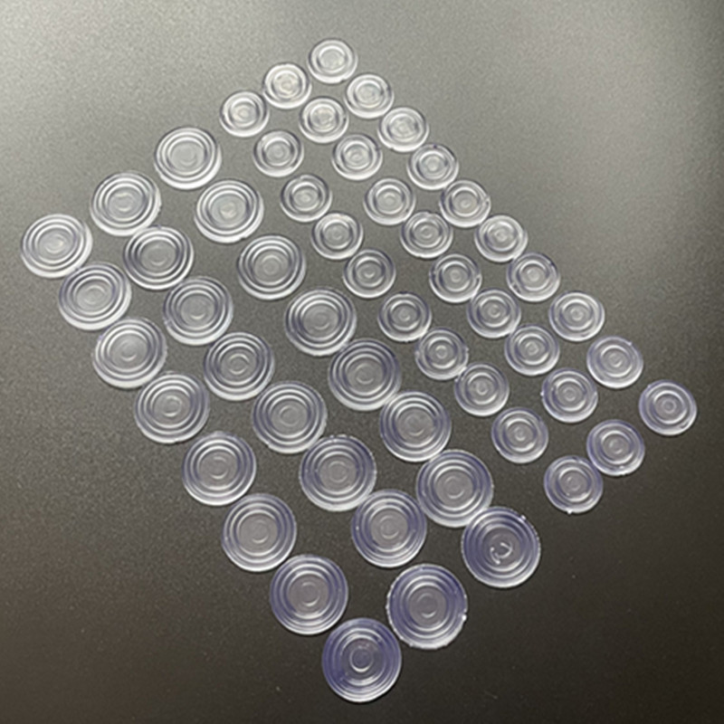 Transparente antideslizante junta de vidrio partículas de plástico Tabla de mesa de té pegamento suave ventosa ventas directas de la fábrica