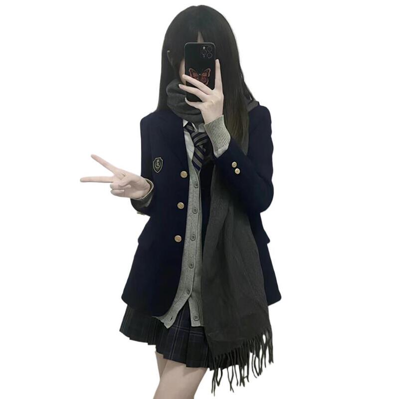 日系JK制服圣研高西装女秋学院风三粒扣原创西服外套美拉德上衣|undefined