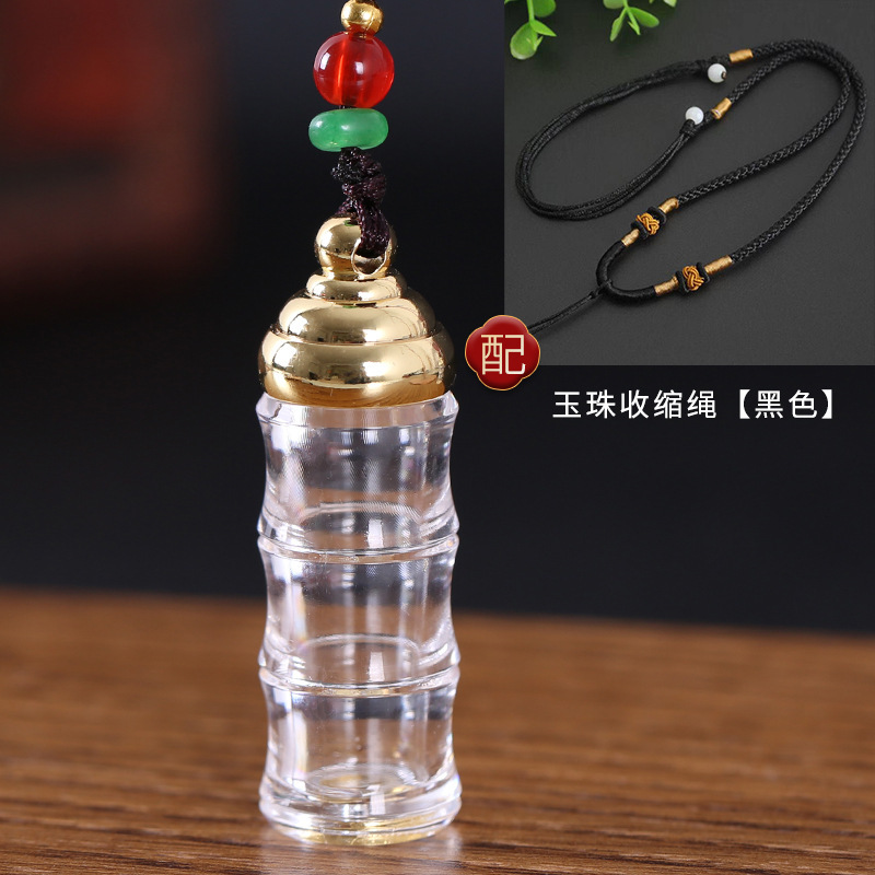 中空の透明な竹節の瓶のペンダントは空の瓶のペンダントを隠して飾って、ものを入れることができます。|undefined