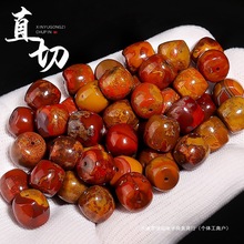原矿宣化战国红直切桶珠隔珠散珠文玩金刚星月菩提子手串继灿