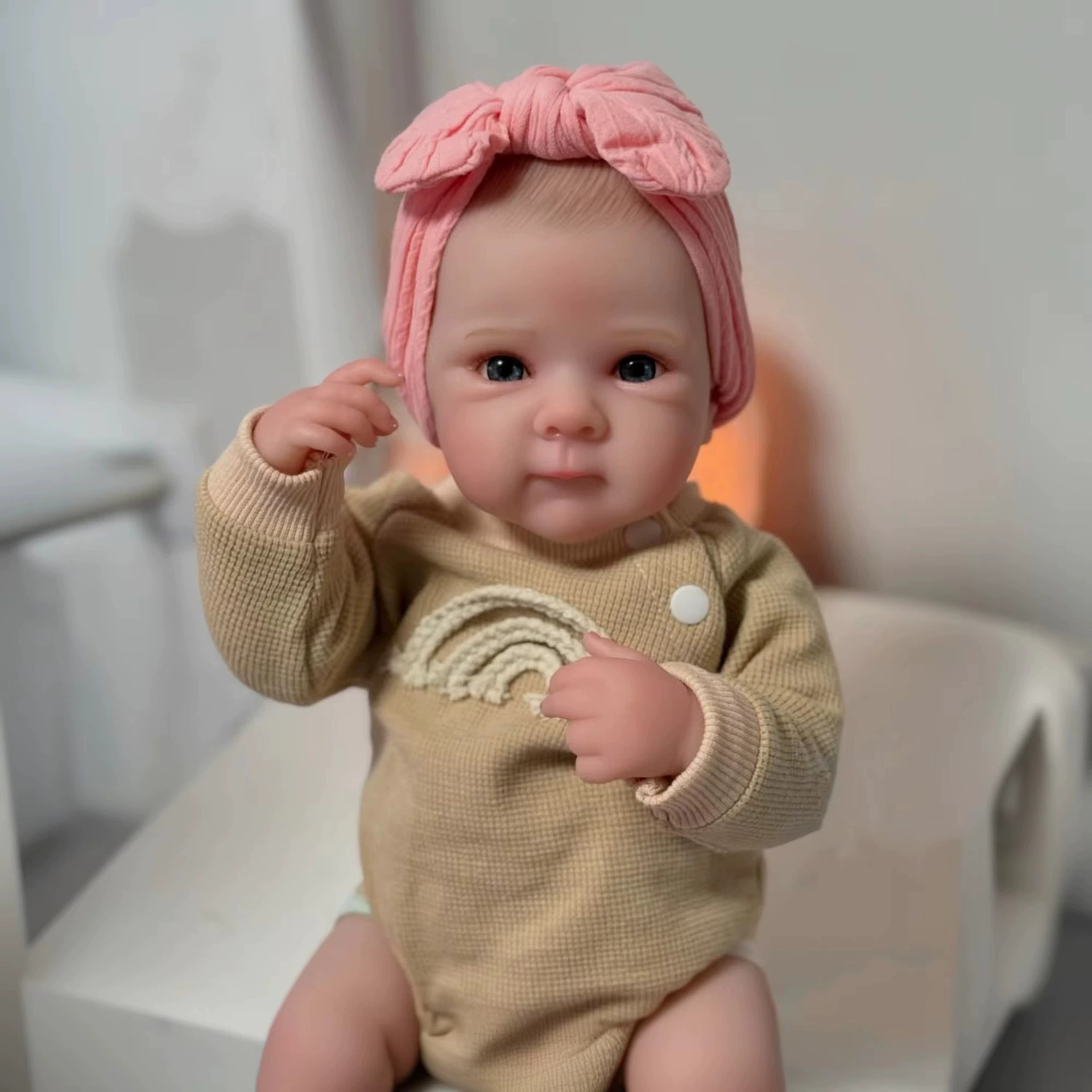 Кукла-реборн BZDOLL48 см, полностью клеевая, Bettie, милая, имитация, кукла-реборн, клей