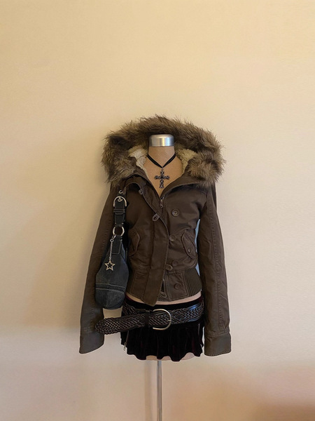 Autumn retro removable short denim fashionable elegant jacket