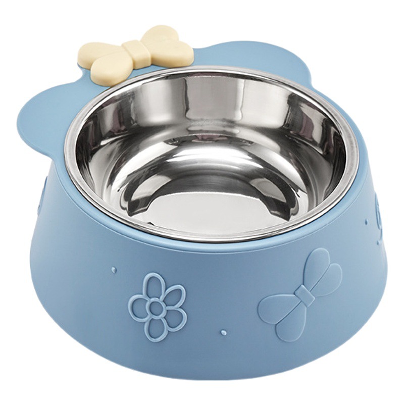 Tazón de mascotas de gran capacidad perro tazón antideslizante anti-golpe de acero inoxidable gato tazón de plástico extraíble tazón al por mayor