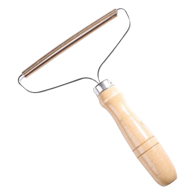Raspador de pelo manual pelaje Bola de Pelo eliminación mango de madera removedor de pelo del hogar mascota cepillo pegajoso Dispositivo de adherencia del pelo