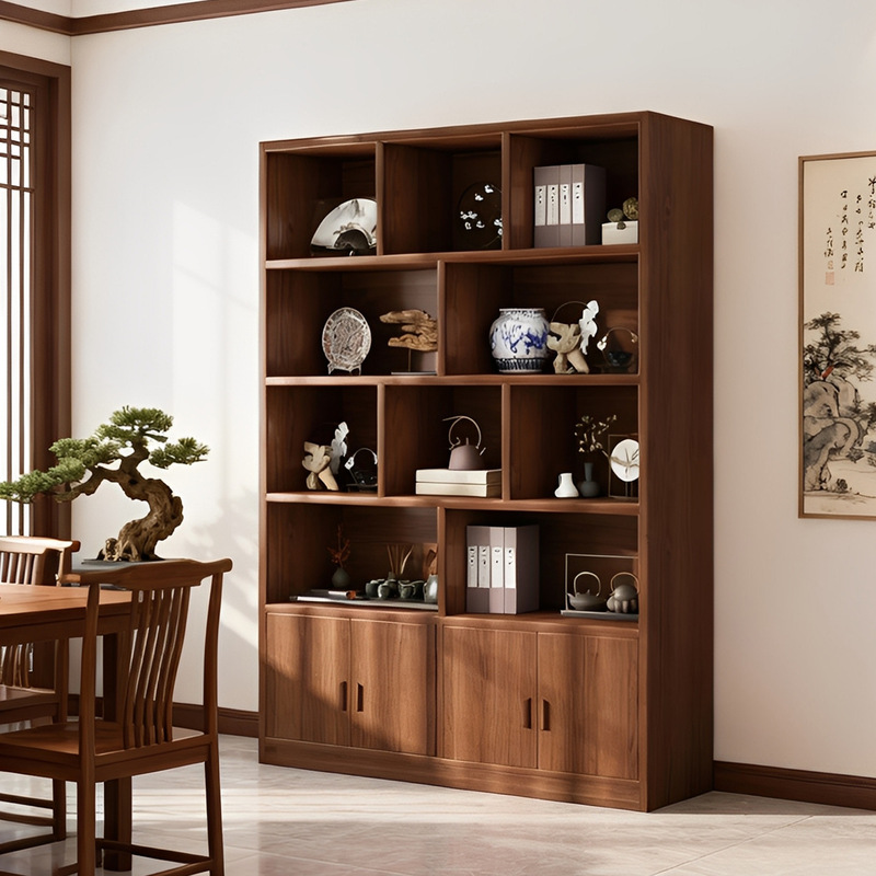 Tea Cabinet for Living Room 2025 New Model Storage Rack Tea Room Small Side Cabinet Tea Set Storage Rack Tea Shelf Floor-Standing