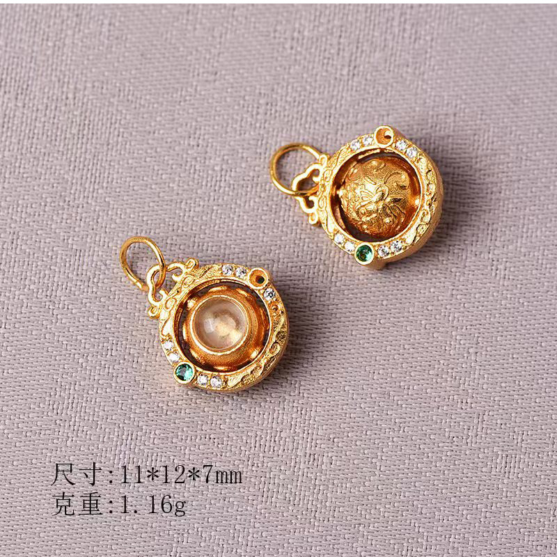S925 Silver Gold Plated Bracelet Shuimo Jade String Ornament DIY Handmade Bead Partition Semi-finished Beaded Diy Ornaments Handmade Matching