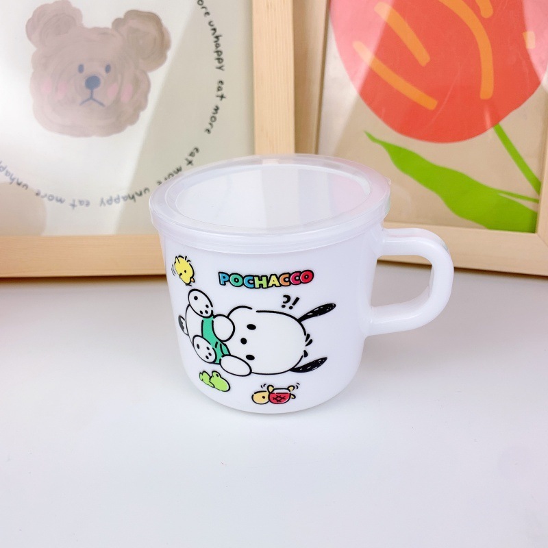 子供用ハンドルウォーターカップ幼稚園ドリンクカップステッチクロミ蓋付き漫画ミルクカップドリンクカップ|undefined
