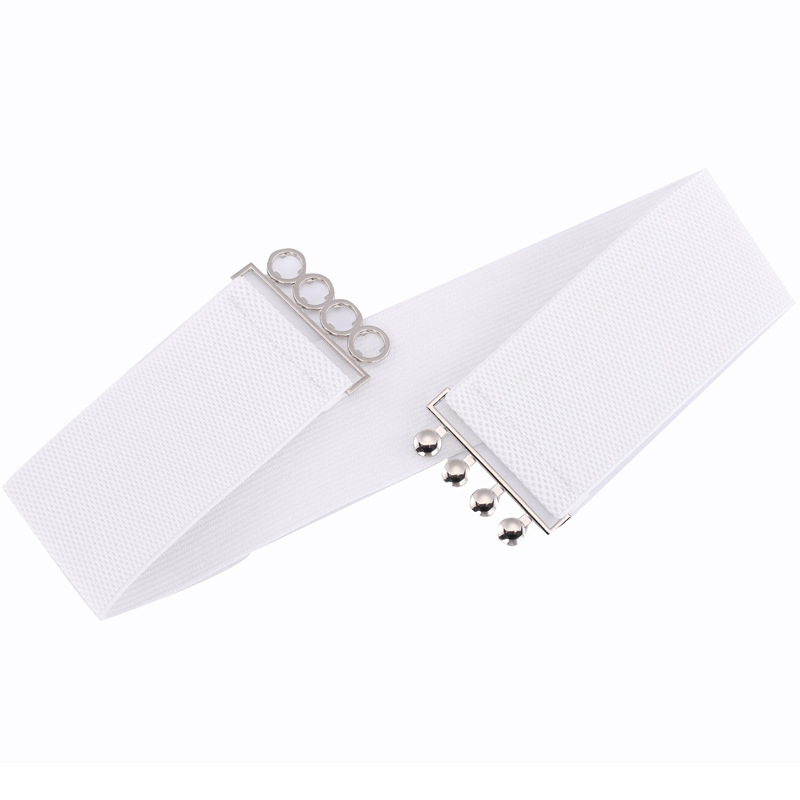 Cintura elástica de las mujeres ancho simple vestido decorativo falda Joker cintura cinturón 6cm ancho de cuatro colores opcional