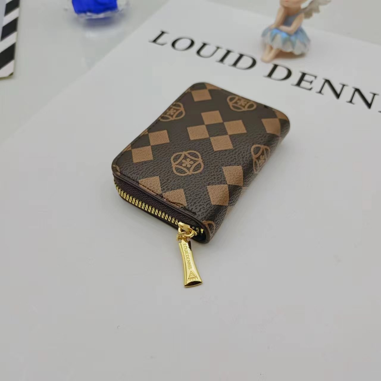 Cross-border best-selling certificate bag card holder coin purse PU small bag flower bag women's bag men's bag