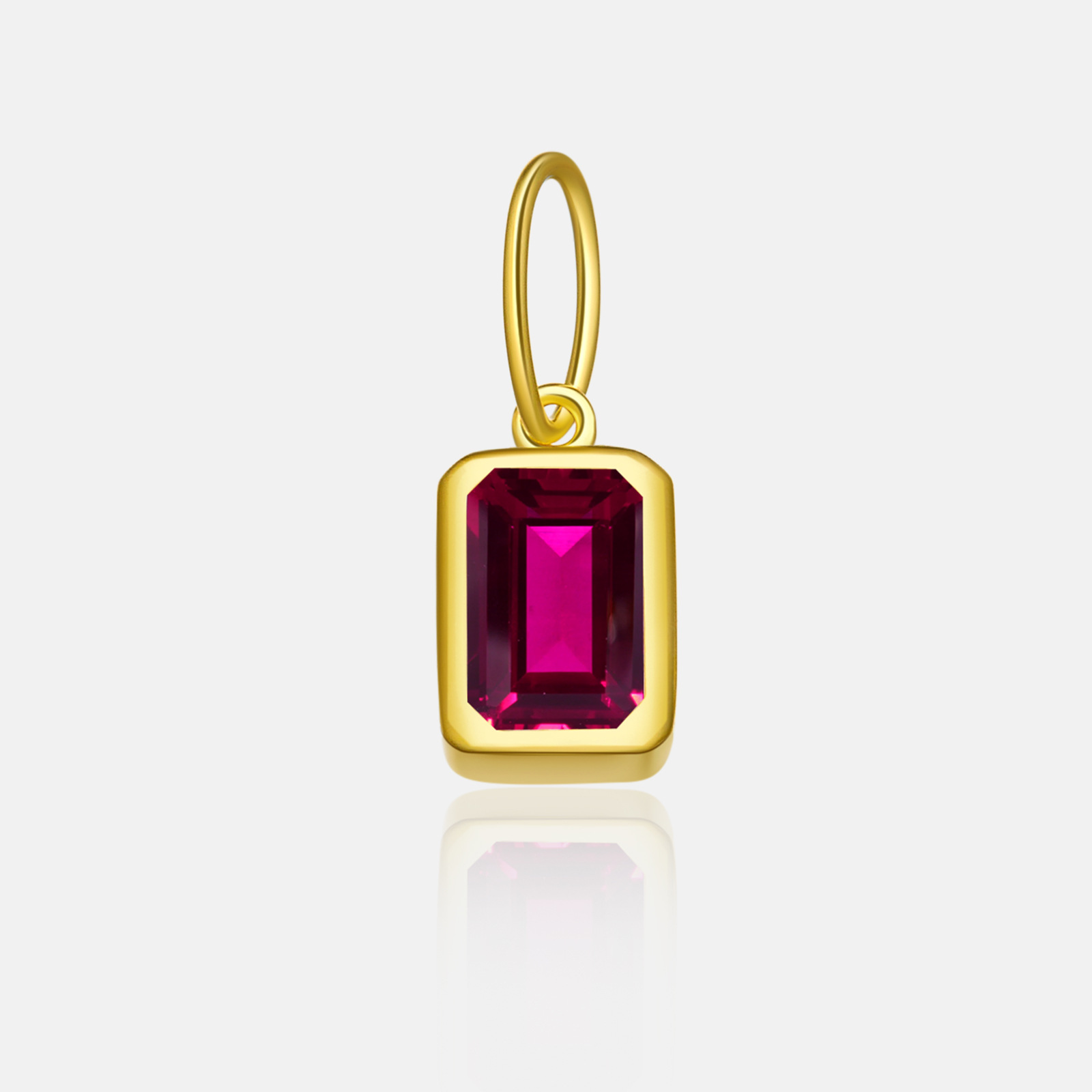 1 Piece 5*8mm Hole 5~5.9mm Sterling Silver Zircon 18K Gold Plated Rectangle Polished Pendant Chain Jump Ring display picture 11