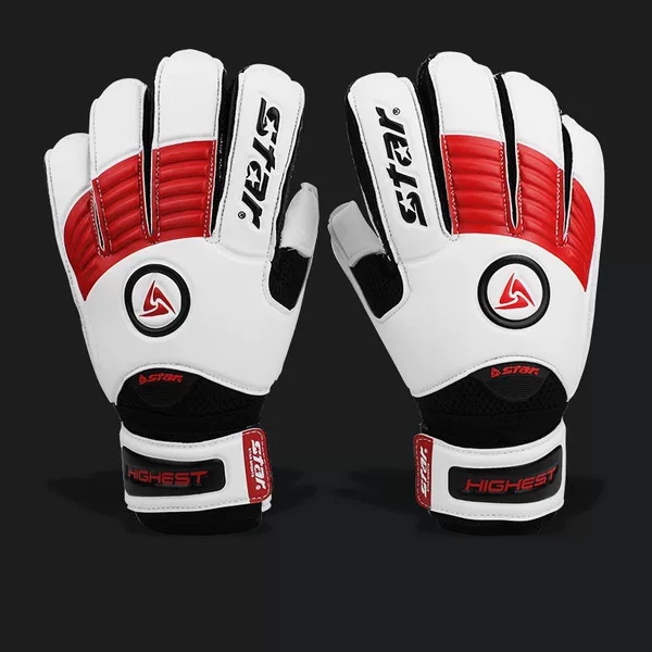STAR Official Football Goalkeeper Gloves Thickeneded Latex with Finger Guard Goalkeeper Gantry for Men and Women