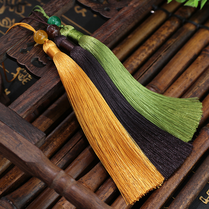 13CM closed tassel bead bookmark spike clothing hand-woven pendant