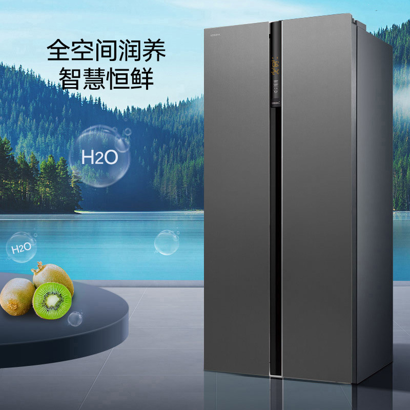 Konka 604-Liter Frost-Free Air-Cooled First-Class Energy-Efficiency Side-By-Side Refrigerator Ar-664Wpeg5 Energy-Saving
