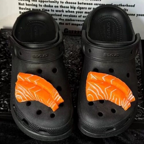 New matching Cros hole shoes, imitation food and play shoes, fried chicken legs, chips, shoe buckles, diy garden shoes, accessories buckles