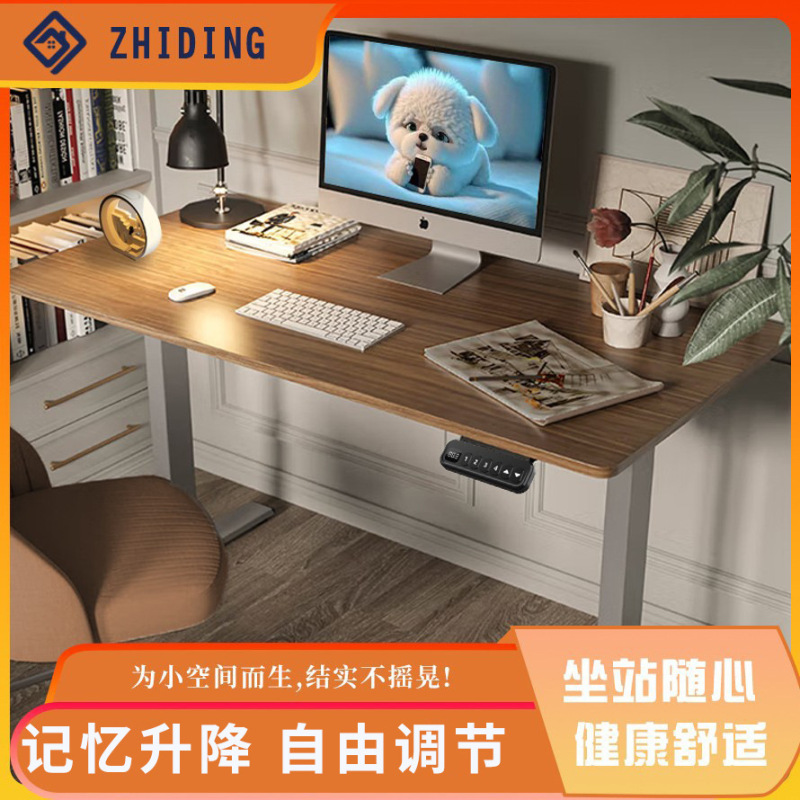 Computer Desk Electric Height-Adjustable Desk Student Desk Modern Bedroom Writing Desk Study Small Table Height-Adjustable Desk
