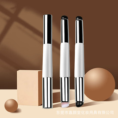 双头硅胶唇刷口红刷带盖防尘迷你晕染刷遮瑕刷便携带盖唇膏唇笔化