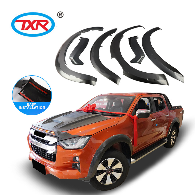 Tenxinrui aplicable a Isuzu D-MAX piezas de modificación del coche DMAX arenisca bloque cubierta la máquina ceja rueda exterior Accesorios