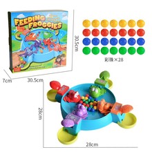 跨境青蛙吃豆豆喂养小青蛙水虎鱼吃珠子河马吞珠益智桌面游戏玩具