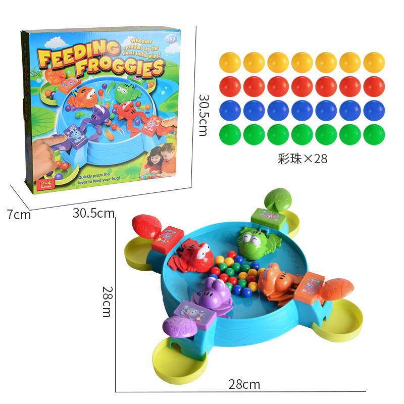 跨境青蛙吃豆豆喂养小青蛙水虎鱼吃珠子河马吞珠益智桌面游戏玩具