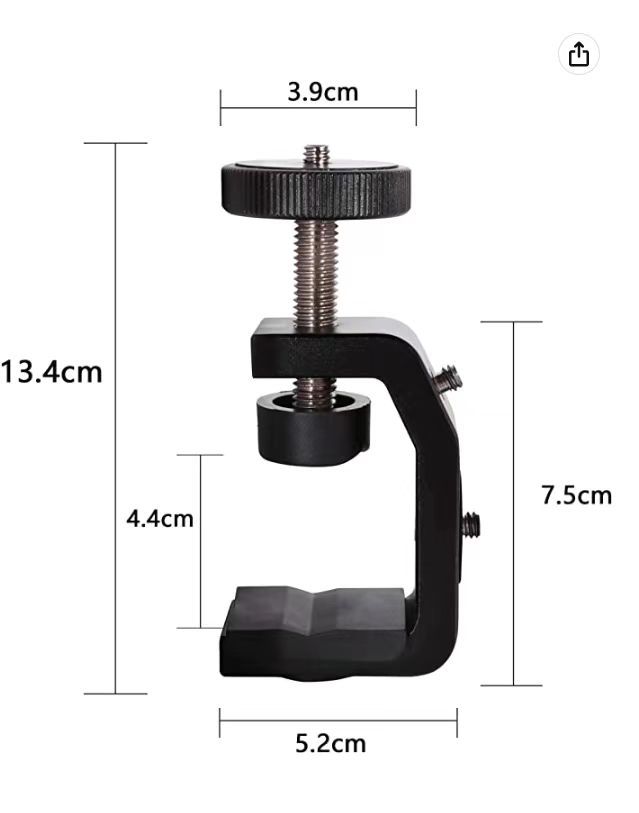 Tubo redondo clip universal shenniu tipo Q multifunción clip fijo portalámparas tipo C clip fuerte clip de metal en forma de U clip fijo de escritorio