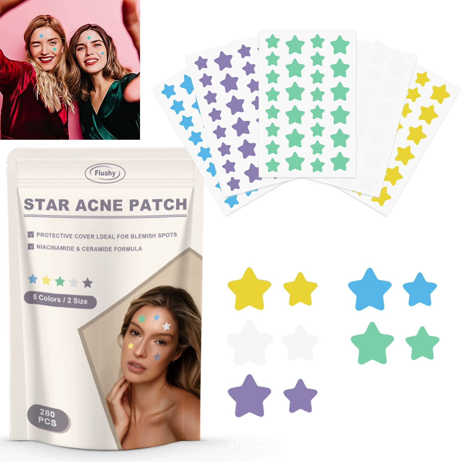 Лазерная пентаграмма прыщей снимает прыщи