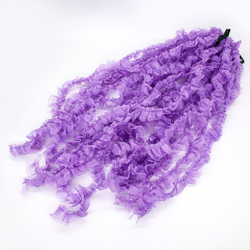 Fabricante al por mayor de 2,5 cm de ancho de gasa de nieve de doble capa con volantes y volantes, accesorios de ropa hechos a mano, encaje decorativo image 7