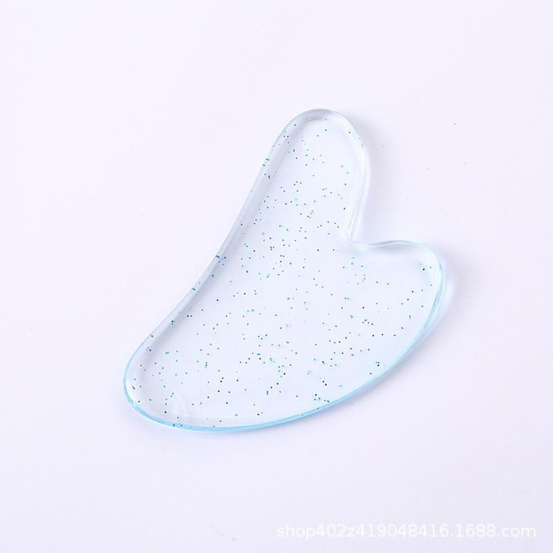 Crystal Heart Gua Sha Facial Massage Tool Resin Scraping Board for Face Lifting and Home Use 8x5cm quality and texture