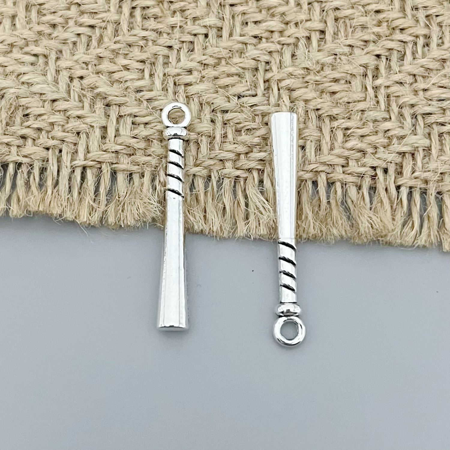 Alloy DIY Jewelry Accessories Baseball Bat Pendant Personalized Sports Style Earrings Necklace Keychain Pendant Pendant