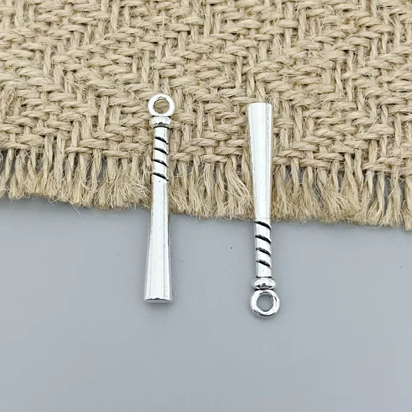 Alloy DIY Jewelry Accessories Baseball Bat Pendant Personalized Sports Style Earrings Necklace Keychain Pendant Pendant