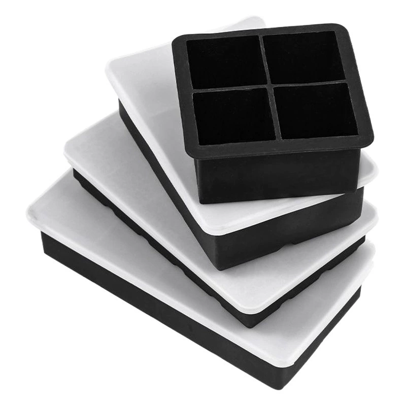 Супер простая в использовании квадратная форма для кубиков льда посуда для виски коктейль иностранный винный бар коктейль льдогенератор Силиконовый поднос для льда