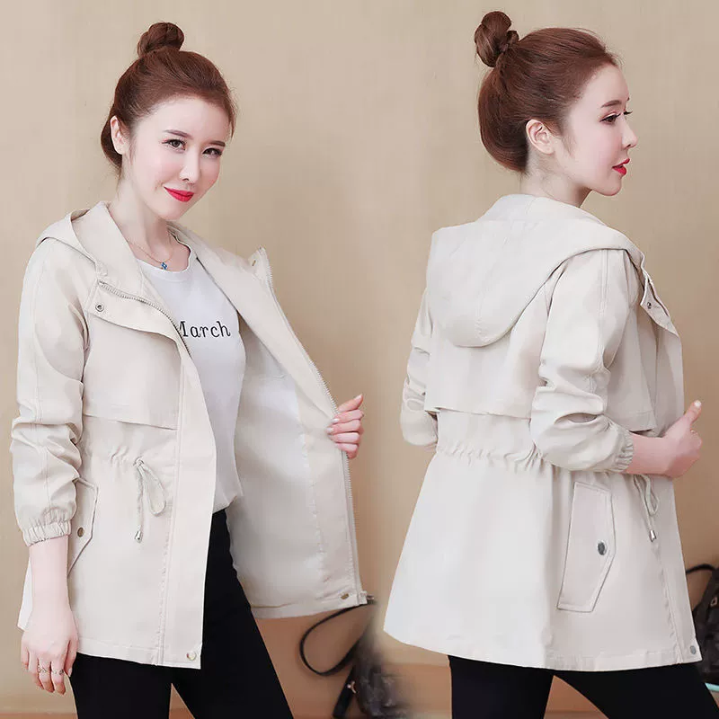 Длинное осеннее trenchcoat, плотный облегающий корсет, куртка, средней длины, корейский стиль