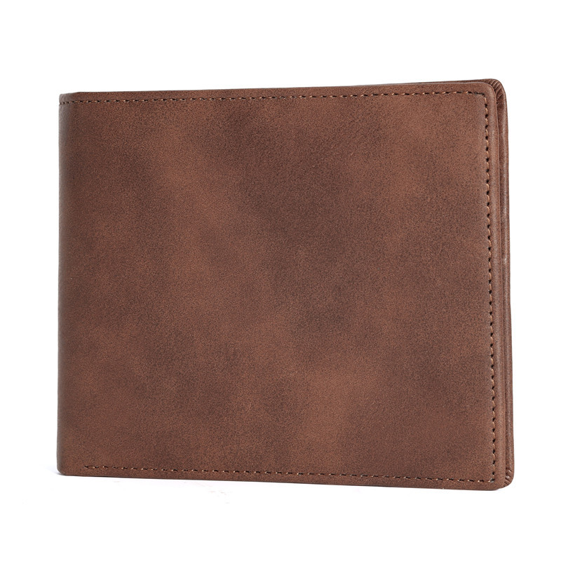 VP café para hombres, cartera de cuero PU, comercio exterior, grabado láser, cartera de grabación negra, regalos de Navidad.