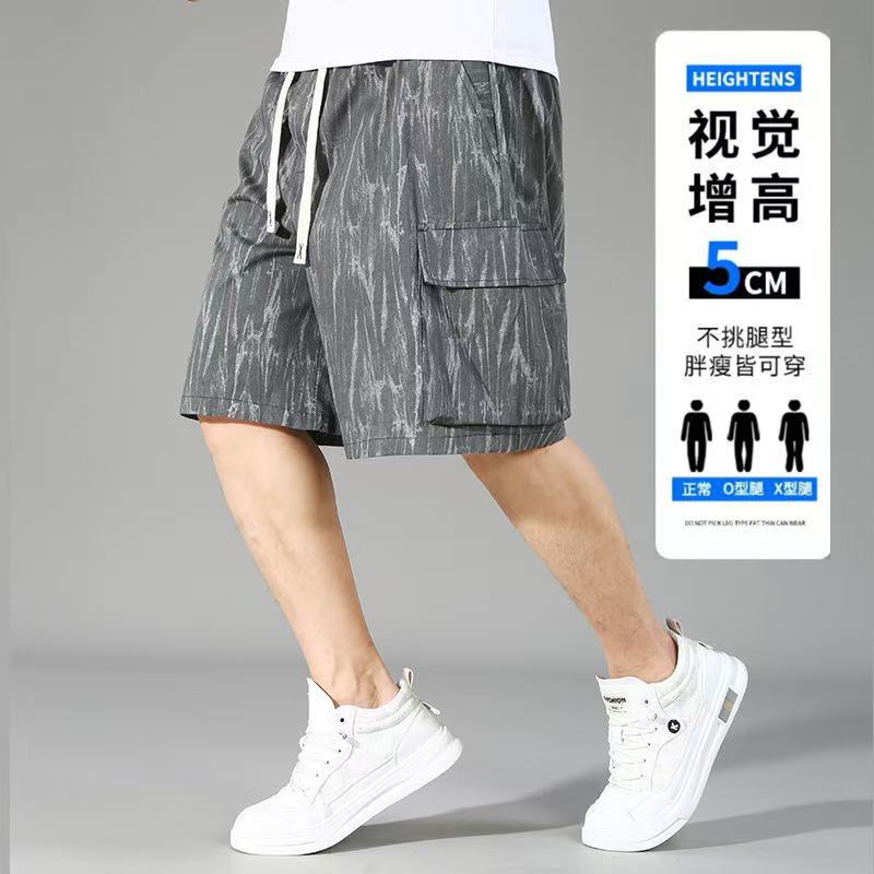 2025 Plus Size Tooling Pure Cotton Shorts Men's Loose plus size Waist Summer Thin Casual Pants for Boys