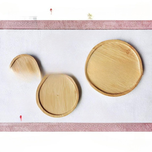 Wholesale Filigree Enamel Painting DIY Handmade Bamboo Wooden Base Plate for Laminated Crafts Base Coaster Tea