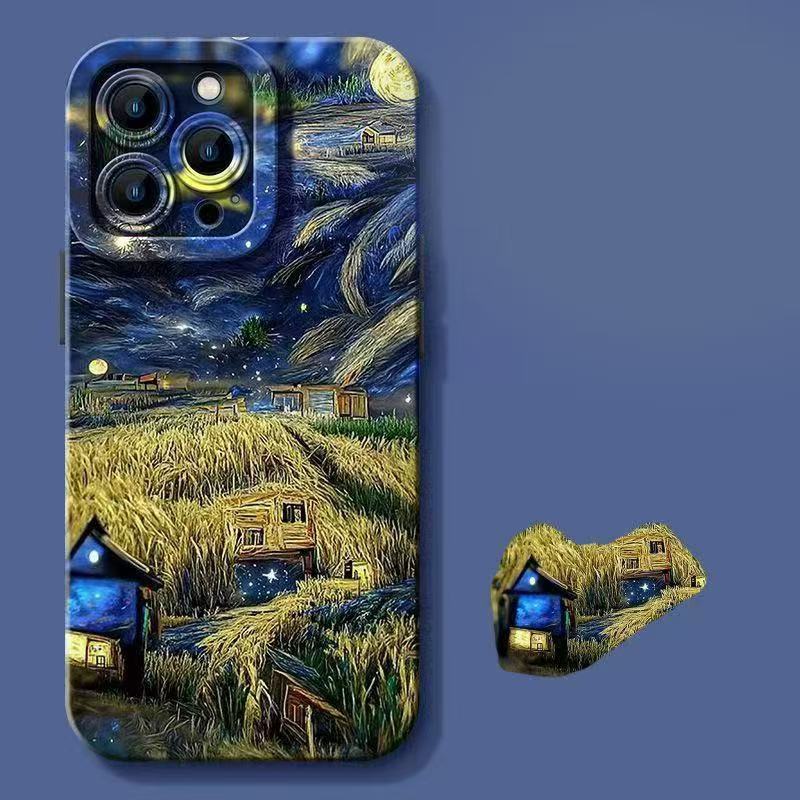 Funda para Teléfono iPhone 17 Pro con Diseño de Castillo en Pintura al Óleo, Compatible con Apple 15, 14/13 Pro Max, Nuevo Modelo 12/16X