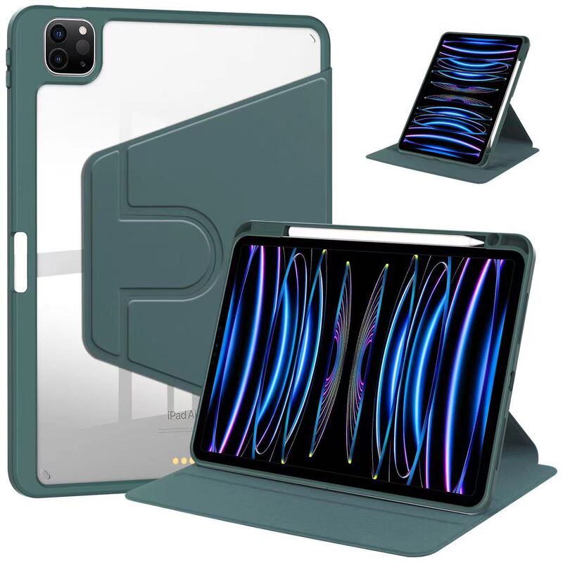 Suitable for ipad pro11 acrylic rotating leather case iPad10.2 all-inclusive with pen slot air4/5 protective case