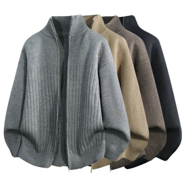 Explosiones transfronterizas de tamaño grande europeo cardigan suéter de punto chaqueta de chaqueta caliente de fábrica de negocios al por mayor