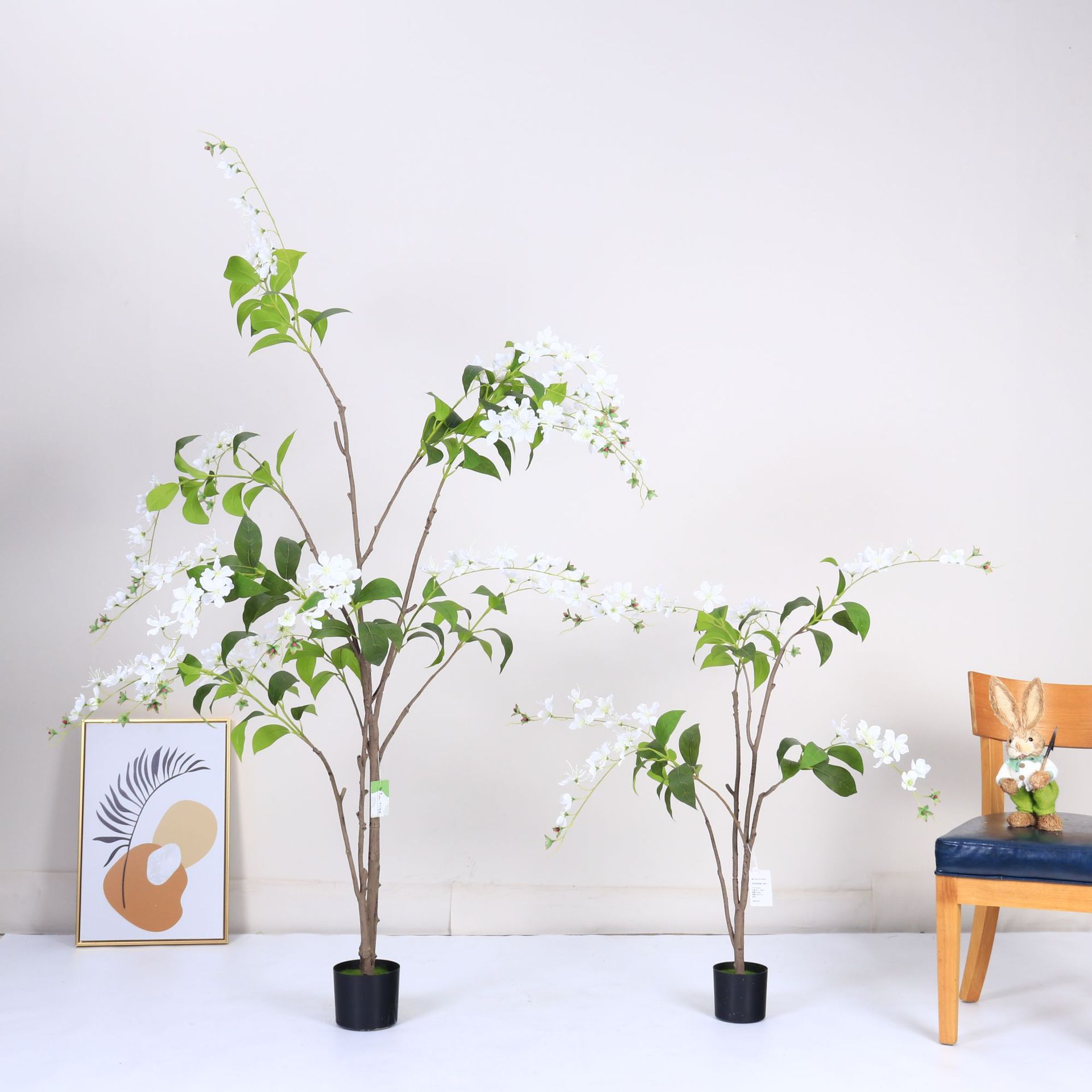 Planta artificial nórdica grande para sala de estar, árbol de simulación decorativo tipo banano viajero en maceta