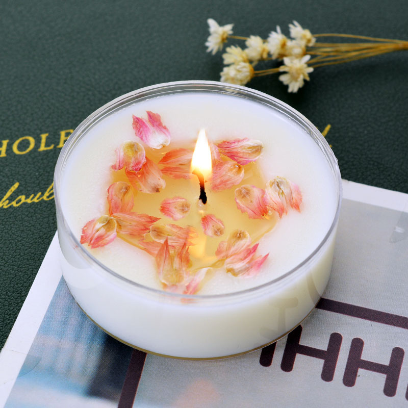 Flower Pattern Simple Style Flower Plant Wax Scented Candle