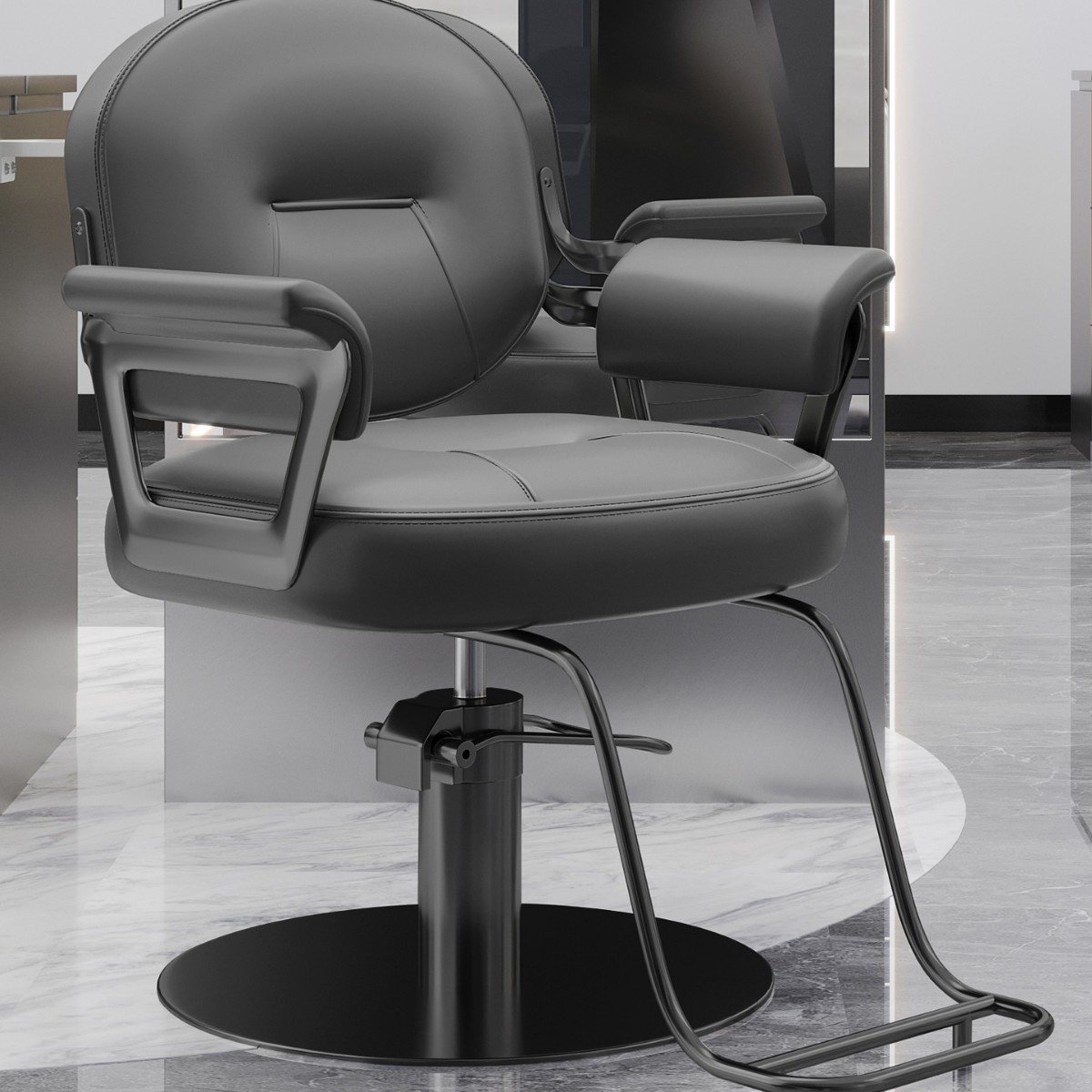 Nueva silla de peluquería en línea se puede elevar y bajar silla de peluquería de alta gama silla de peluquería especial silla de corte de pelo lujoso